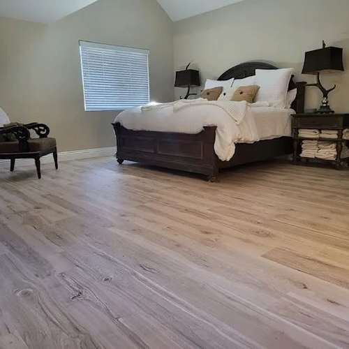 LVP flooring in a bedroom