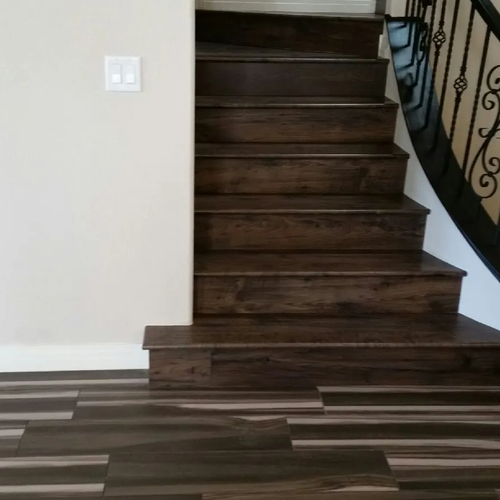 Dark wood flooring by Affordable Floors & More