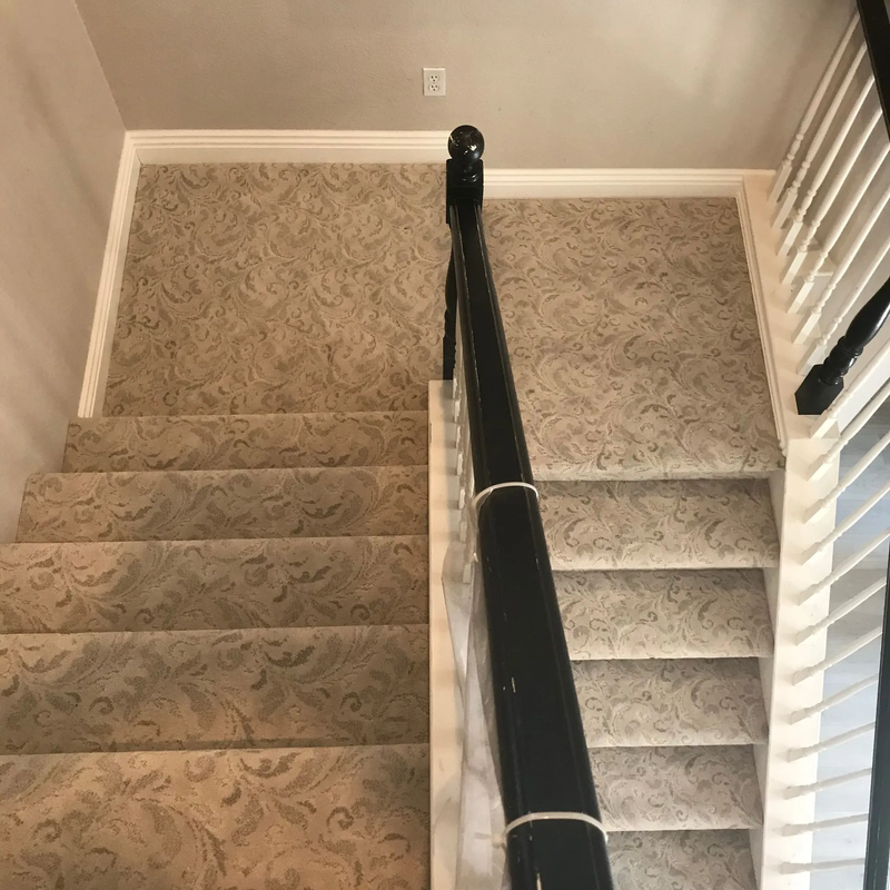 Carpet flooring on stairs by Affordable Flooring & More