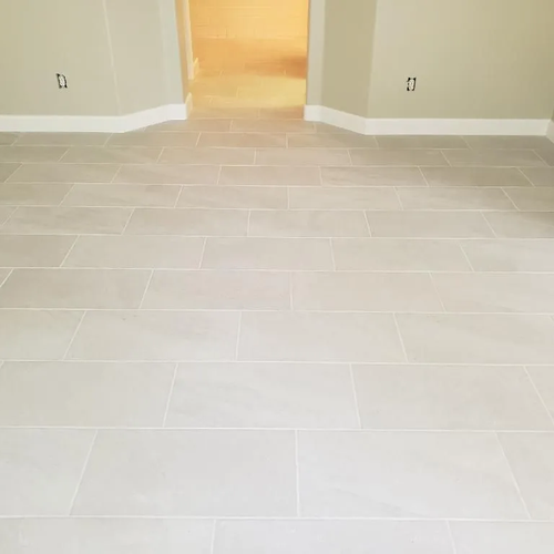 Light Ceramic tile installation