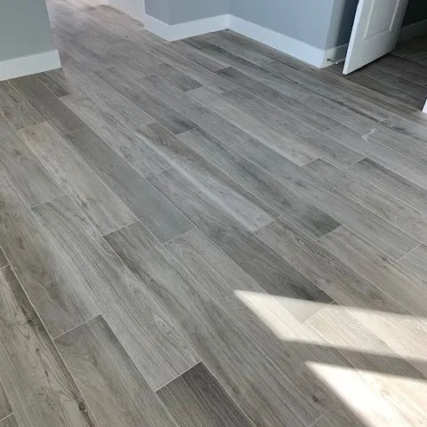 Luxury Vinyl planks installed in a new home