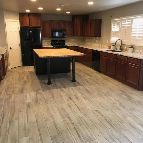 Kitchen with new LVP floors