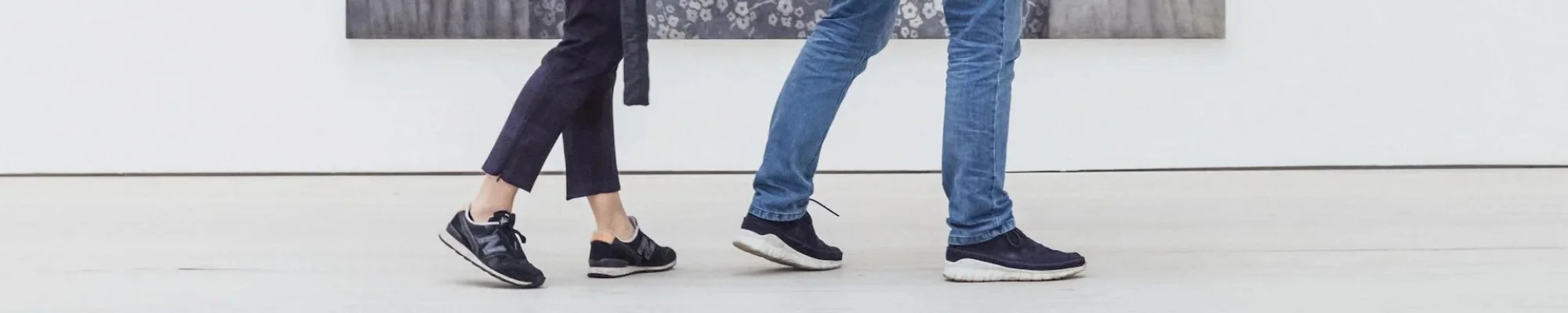 Customers walking across a commercial retail floor