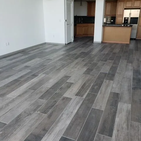 Grey LVP flooring by Affordable Flooring & More