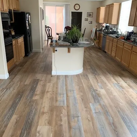 Rustic wood look flooring